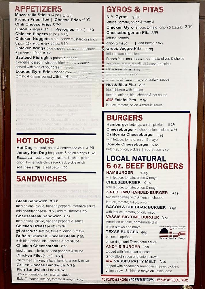 Vassi's Drive-In Menu image 2